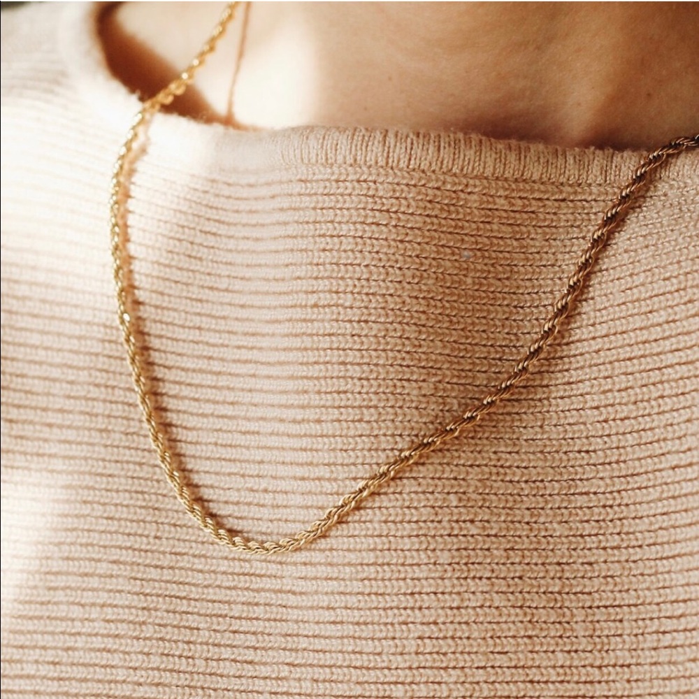 • Braided Gold Necklace •